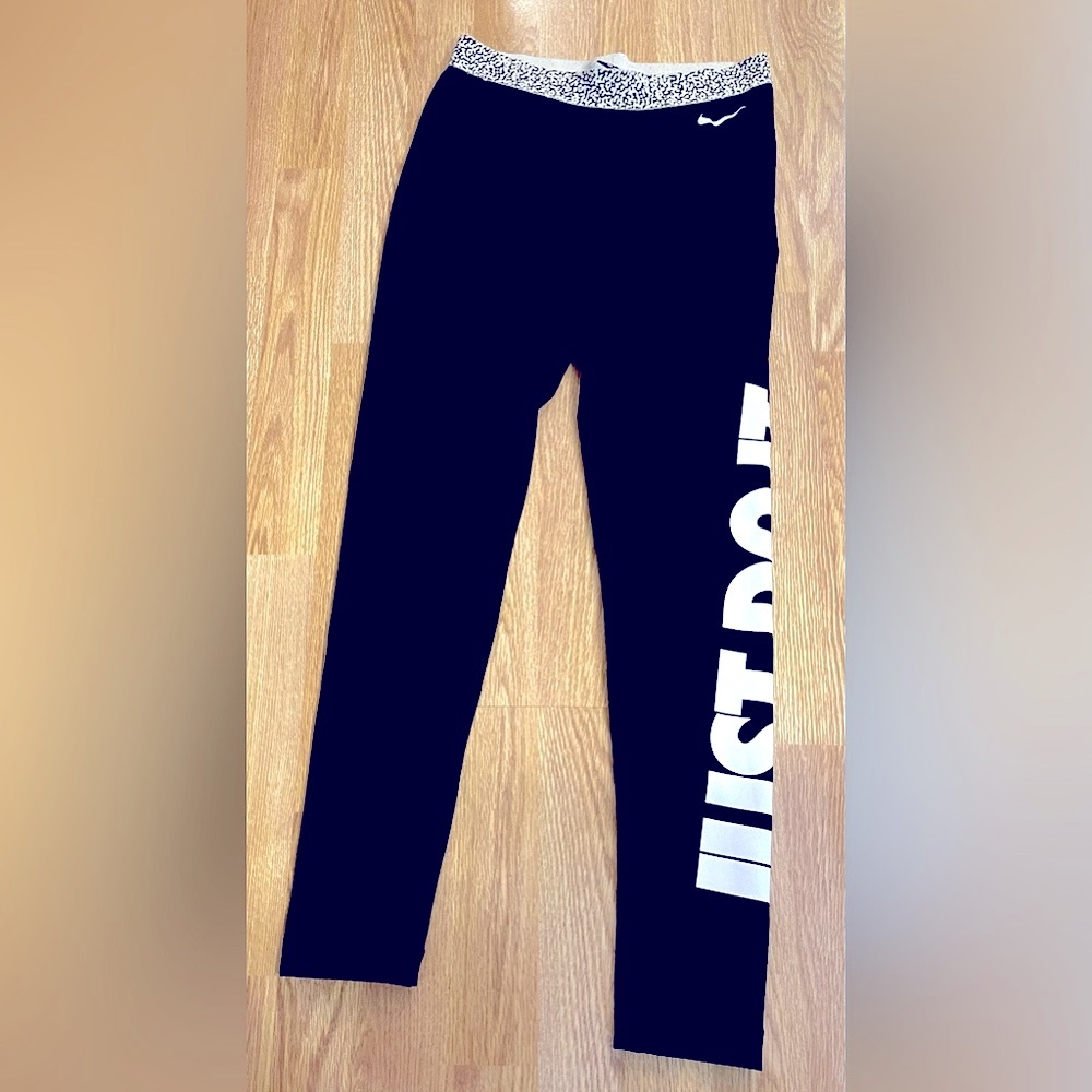 Nike dry fit pants decorative white stripe just do it